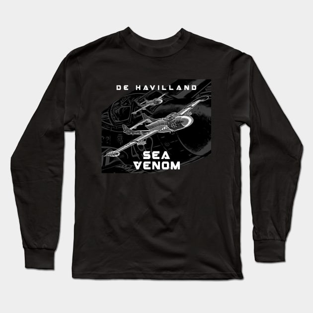 deHavilland Sea Venom Long Sleeve T-Shirt by aeroloversclothing